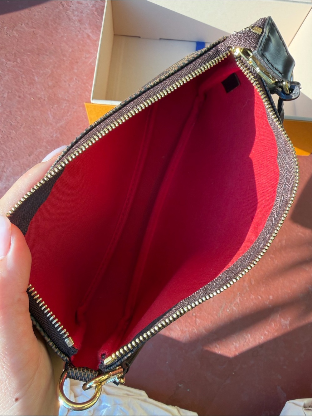 Louis Vuitton Brown Damier Canvas Pochette - Picture 6 of 7